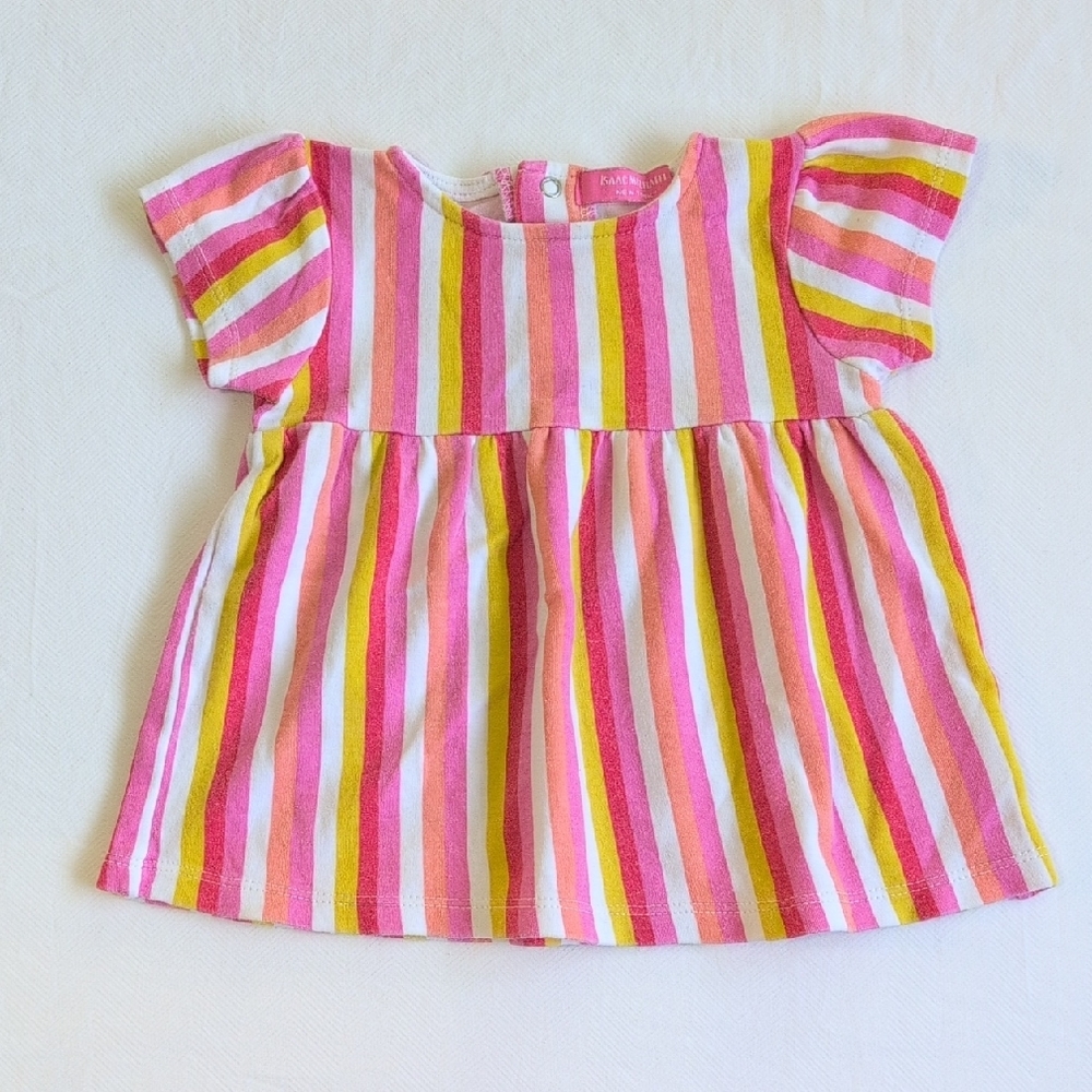 isaac mizrahi colorful stripes cotton tunic top 3-6 months baby girl